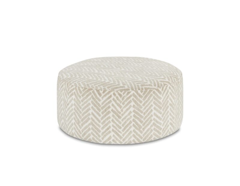 Vibrant Vision Oatmeal ottoman