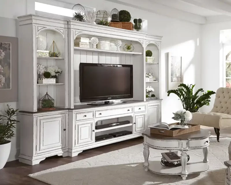 Liberty Magnolia Manor Entertainment Center with Piers